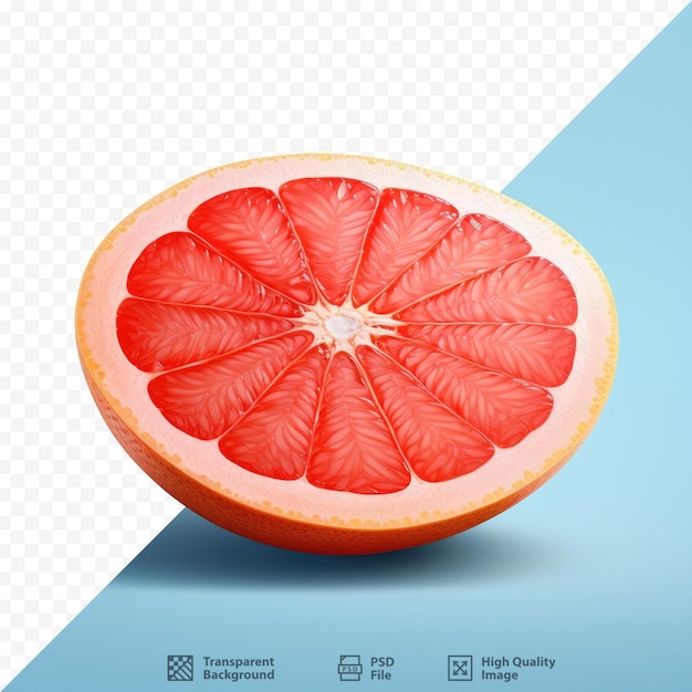 PSD a cut in half of a grapefruit with a picture of a grapefruit.