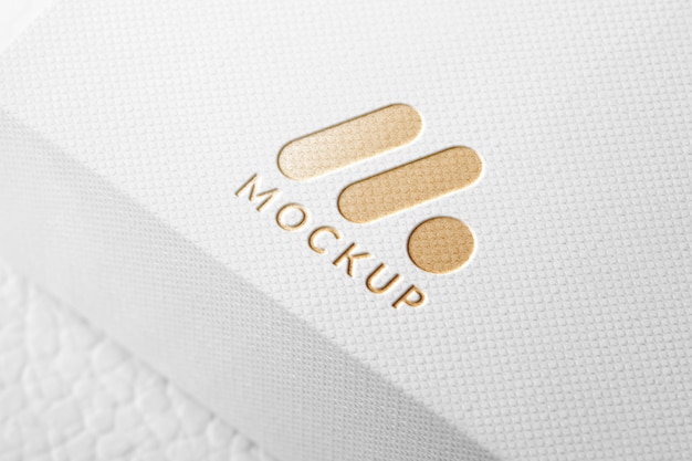 Cut-out logo mock-up on paper