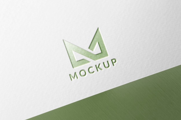 Cut-out logo mock-up on paper