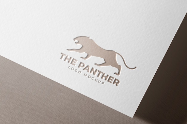 Cut-out logo mock-up on paper