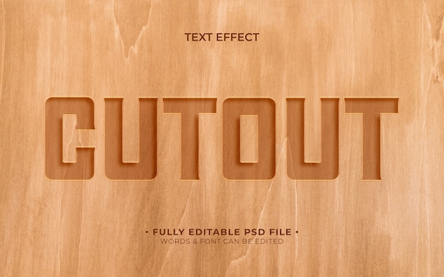 Cut out text effect