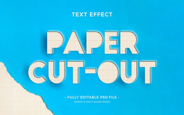 PSD cut out text effect