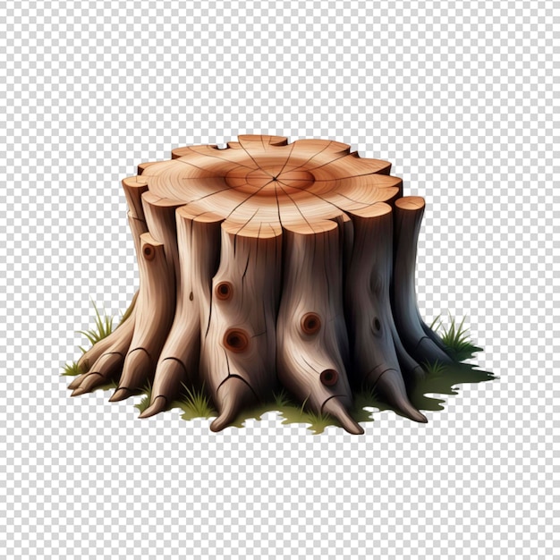 a cut out of a tree stump with a cutout for a stump