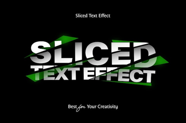 Cut text effect