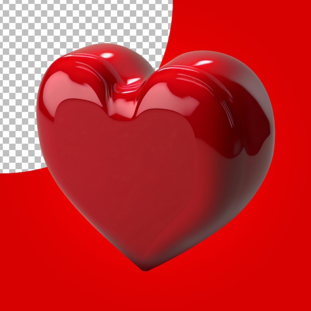 Cute 3D Heart isolated on alpha layer