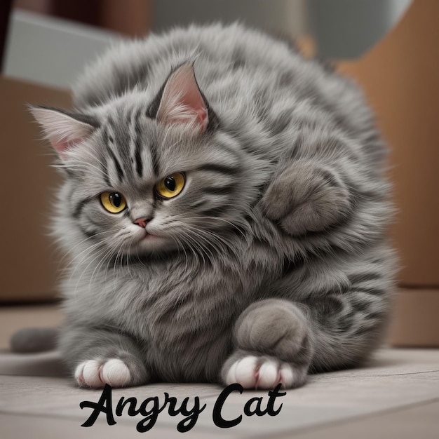 Cute and angry cats