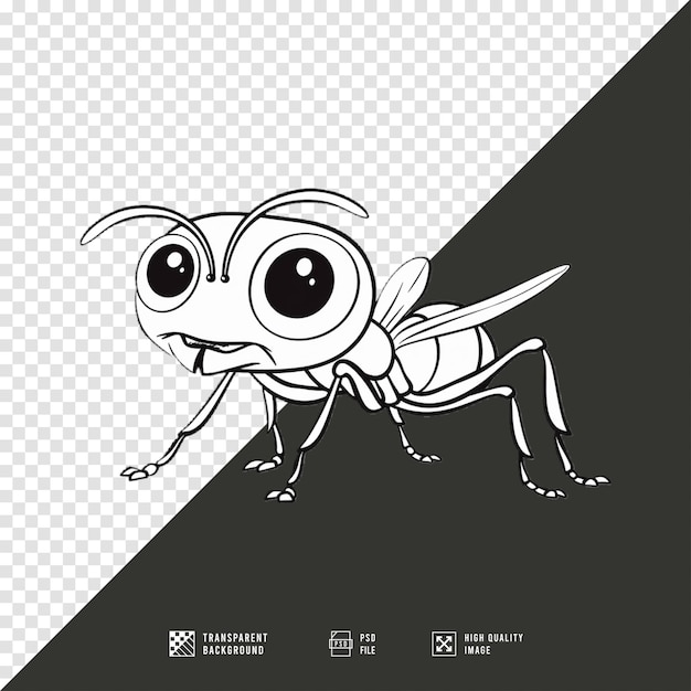 PSD cute ant pictures without background in hd quality