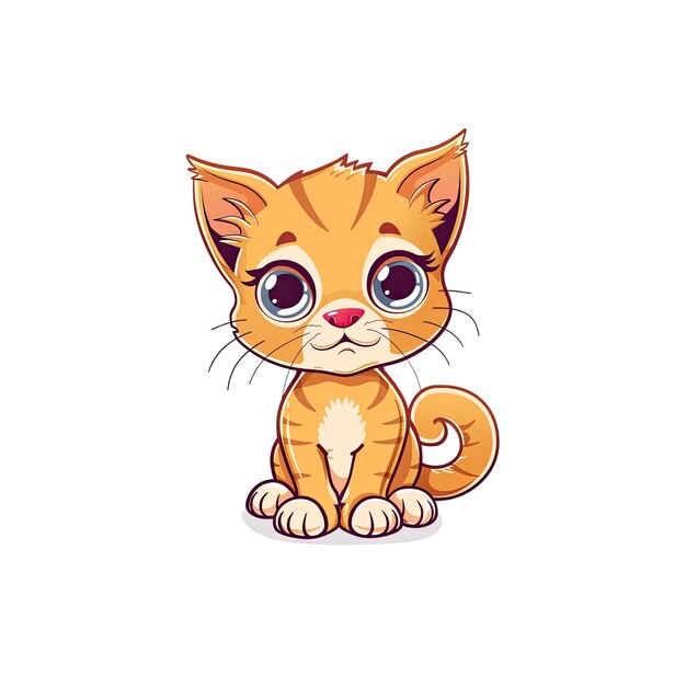 PSD a cute baby cat cartoon cartoon illustration