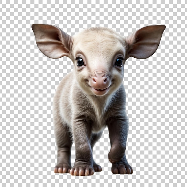 PSD a cute baby goat is shown in this photo isolated on transparent background png