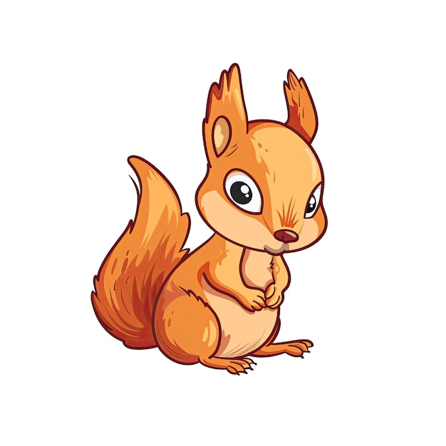 A Cute Baby Squirrel Cartoon Cartoon Illustration