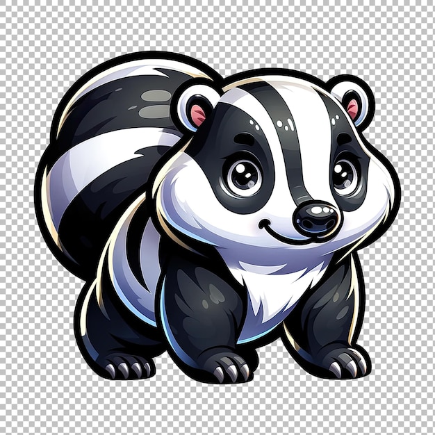 Cute Badger Cartoon Baby Badger Clipart