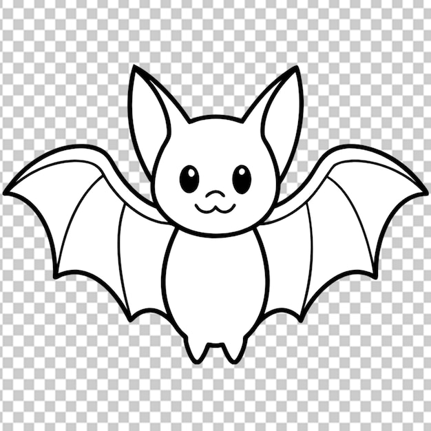 PSD cute bat transparent background