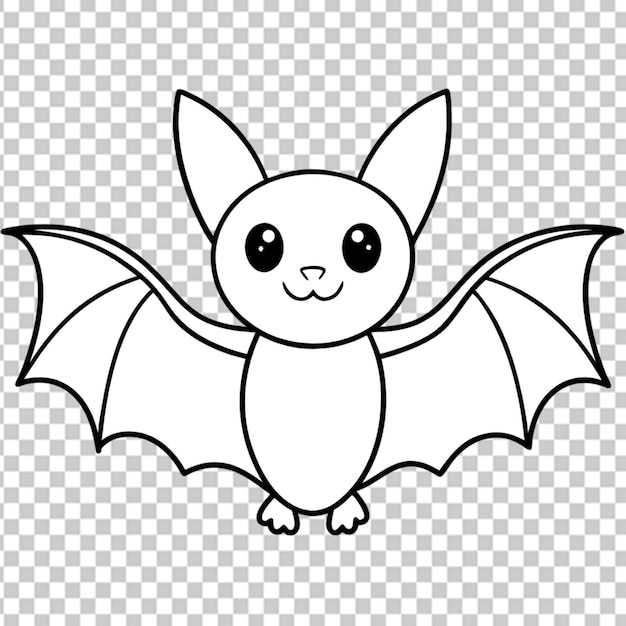 PSD cute bat transparent background