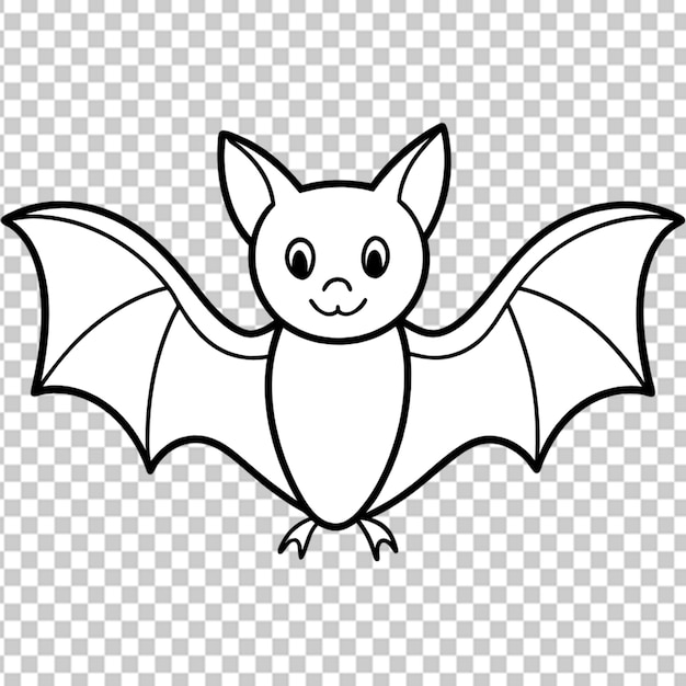 PSD cute bat transparent background