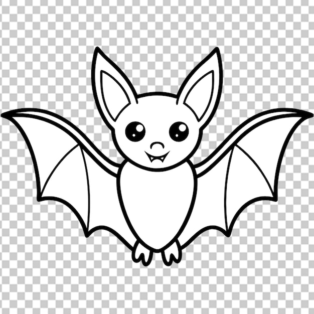 PSD cute bat transparent background