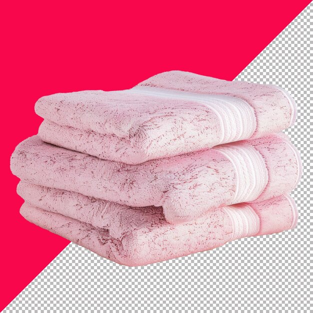 PSD cute bath towels 3d render isolated transparent background png psd