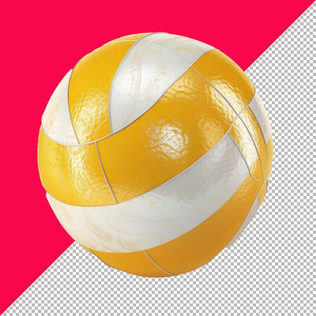 PSD cute beach volleyball 3d render isolated transparent background png psd