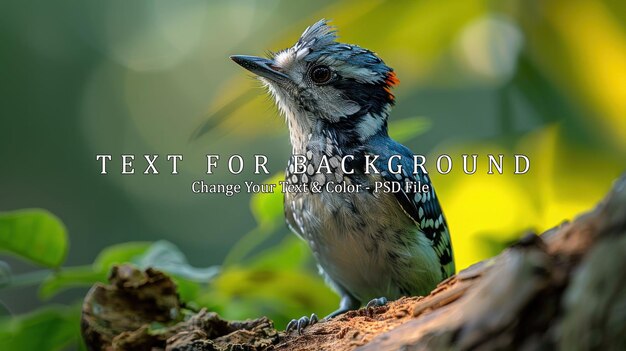 PSD a cute bluecrested barbet