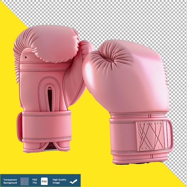 PSD cute boxing gloves 3d isometric render white background transparent background png psd