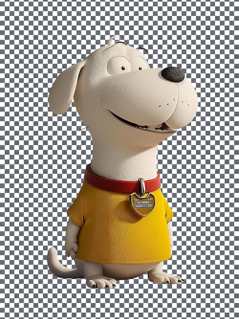 PSD cute brian griffin isolated on transparent background