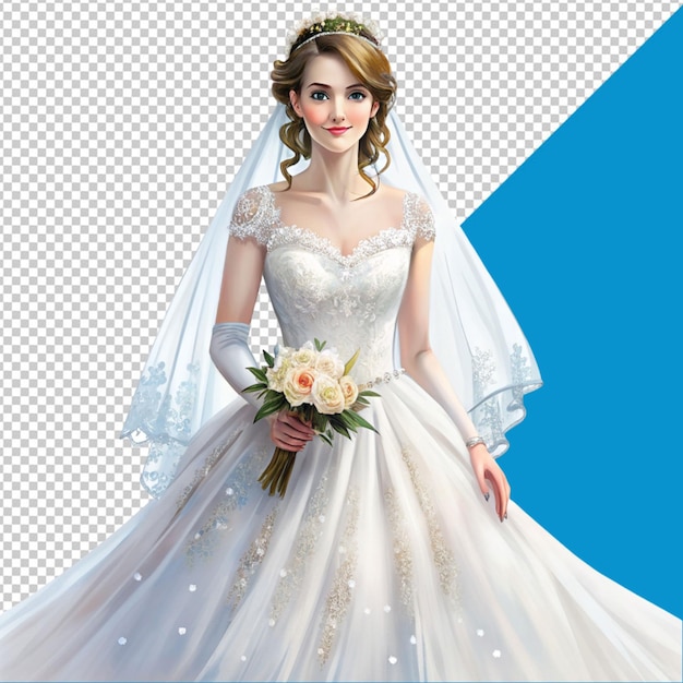 cute bridal on transparent background