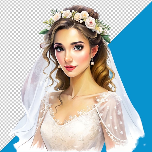 cute bridal on transparent background