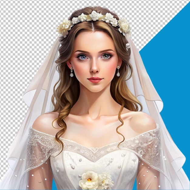 cute bridal on transparent background