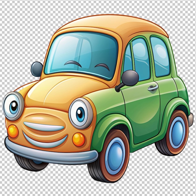 PSD cute car cartoon style