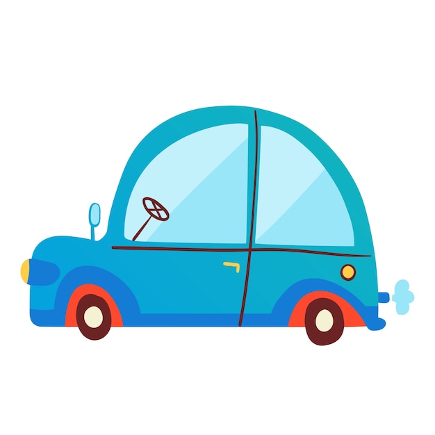 PSD cute car isolated