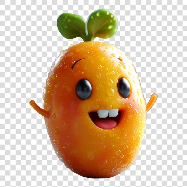 PSD cute carrot 3d style isolated on transparent background png