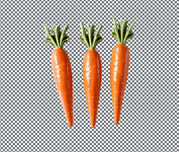 Cute Carrot shaped Erasers isolated on transparent background