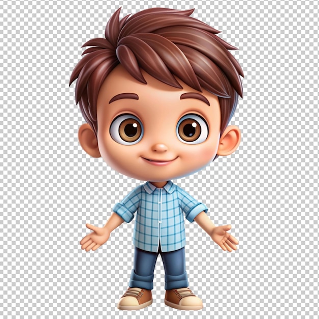 cute cartoon boy with a haircut and a shirt