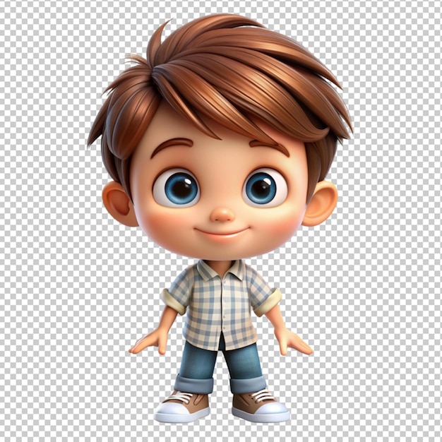 cute cartoon boy with a haircut and a shirt