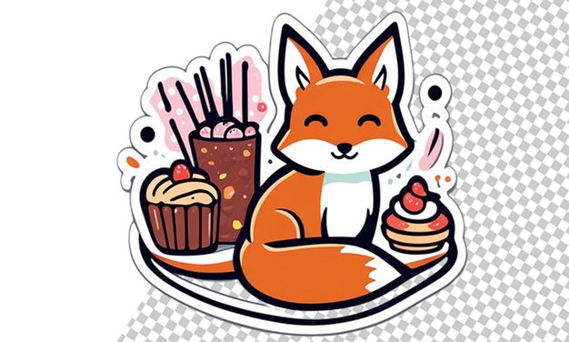 PSD cute cartoon characters food png illustration