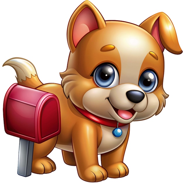 PSD cute cartoon dog