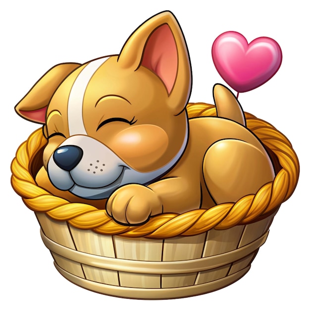 PSD cute cartoon dog