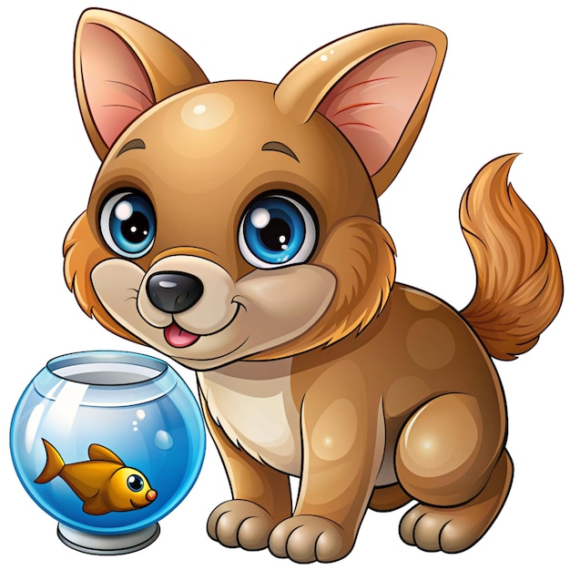 PSD cute cartoon dog