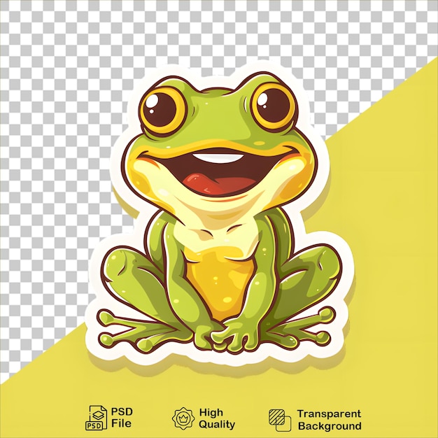 Cute Cartoon Frog Sticker with Fun Design