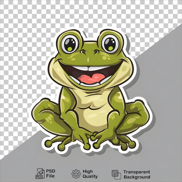 Cute Cartoon Frog Sticker with Fun Design