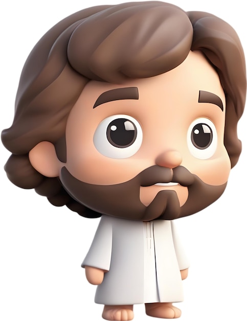 PSD cute cartoon peter one of jesus apostles