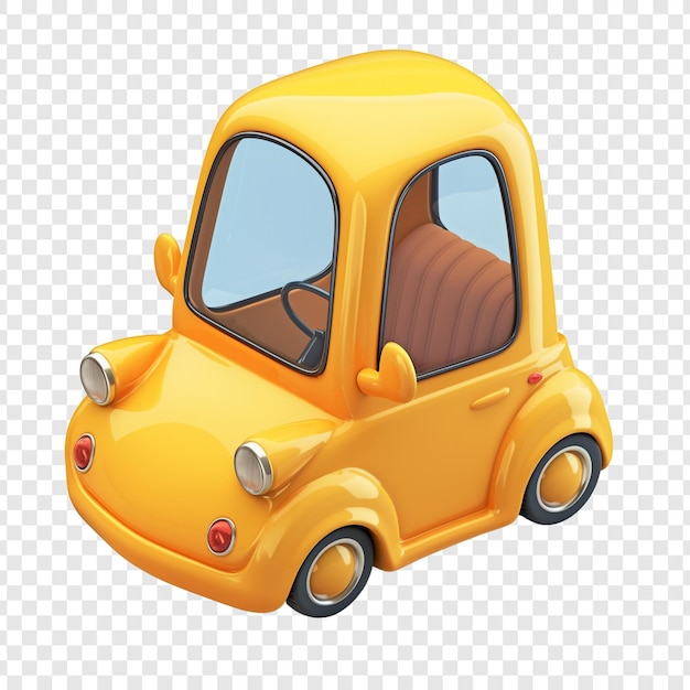 Cute Cartoon Yellow Car