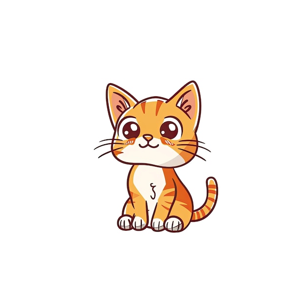 A Cute Cat Cartoon Cartoon Illustration