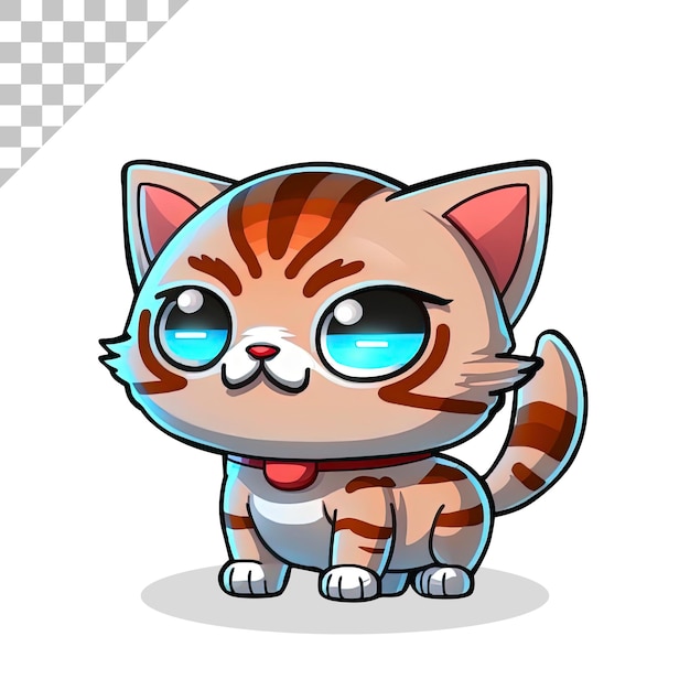 Cute cat cartoon illustration.