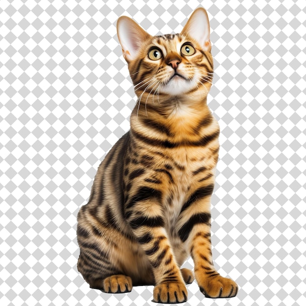 A cute cat Isolated on transparent background PSD file format