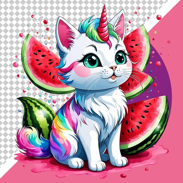 PSD cute cat png illustration