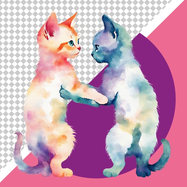 PSD cute cat png illustration