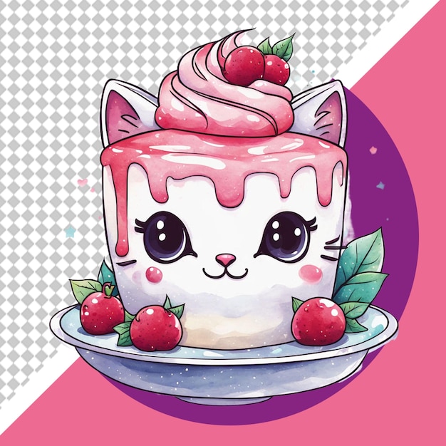 Cute Cat PNG Illustration