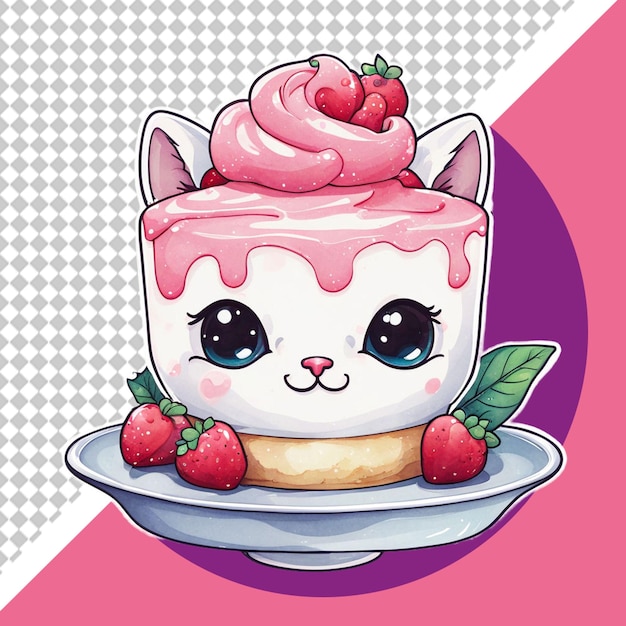 Cute Cat PNG Illustration