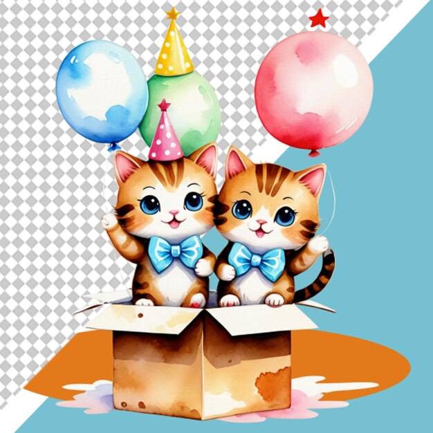 PSD cute cat png illustration