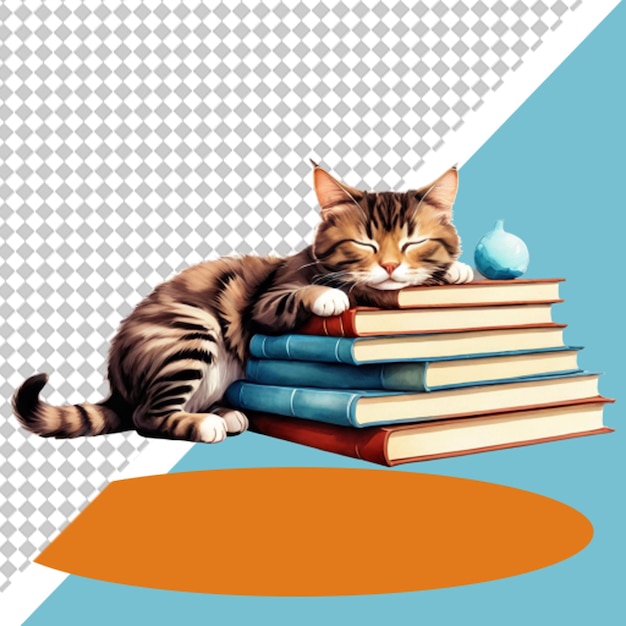 PSD cute cat png illustration